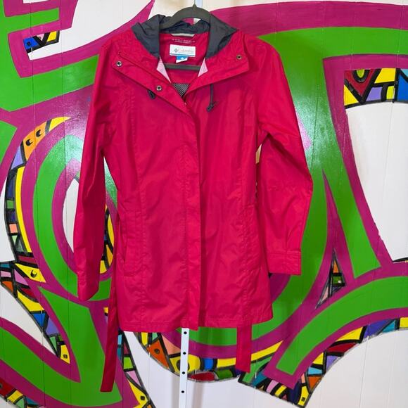 Columbia Jackets & Blazers - Columbia Red Trench Rain Coat Stylish. Size Small. Pristine condition!